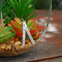 "You Are My Sunshine My Only Sunshine" Quote Necklace - Chocolate and Steel