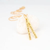 "You Can't Blame Gravity for Falling in Love" - Albert Einstein quote necklace - Chocolate and Steel