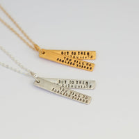 "You will do foolish things but do them with enthusiasm" -Colette quote necklace - Chocolate and Steel