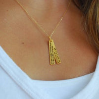 "You will do foolish things but do them with enthusiasm" -Colette quote necklace - Chocolate and Steel