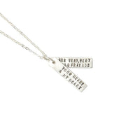 "Your heart and my heart are very, very old friends" -Hafez Quote necklace - Chocolate and Steel
