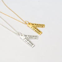 "Your heart and my heart are very, very old friends" -Hafez Quote necklace - Chocolate and Steel