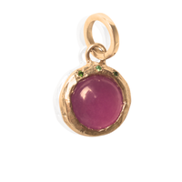 Gemdrop Juicy Chalcedony Charm Necklace