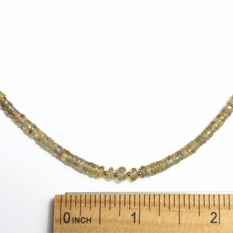 Sapphire Necklace in Green Meadow