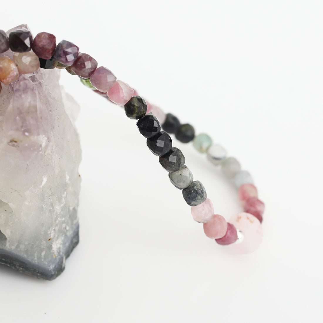 Betty Tourmaline and Morganite Beaded Necklace