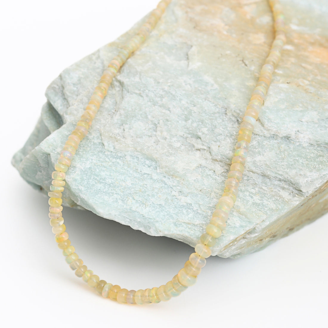 Laura Golden Amber Graduated Opal Necklace