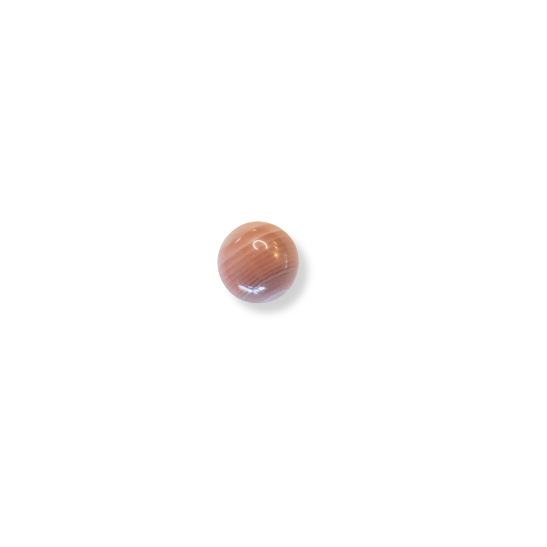 Button Gemstone Charm Necklace - Botswana Agate