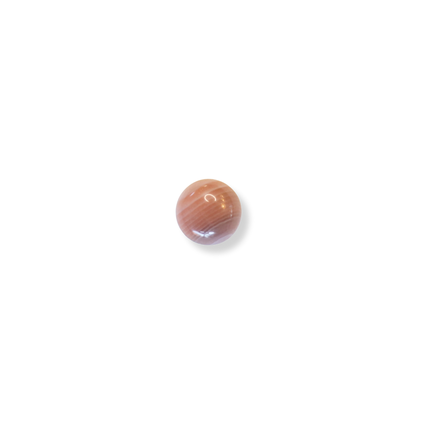 Button Gemstone Charm Necklace - Botswana Agate