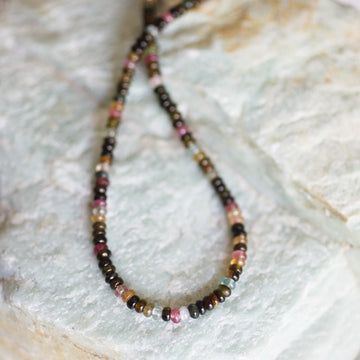 Bubble Tourmaline Rondelle Necklace