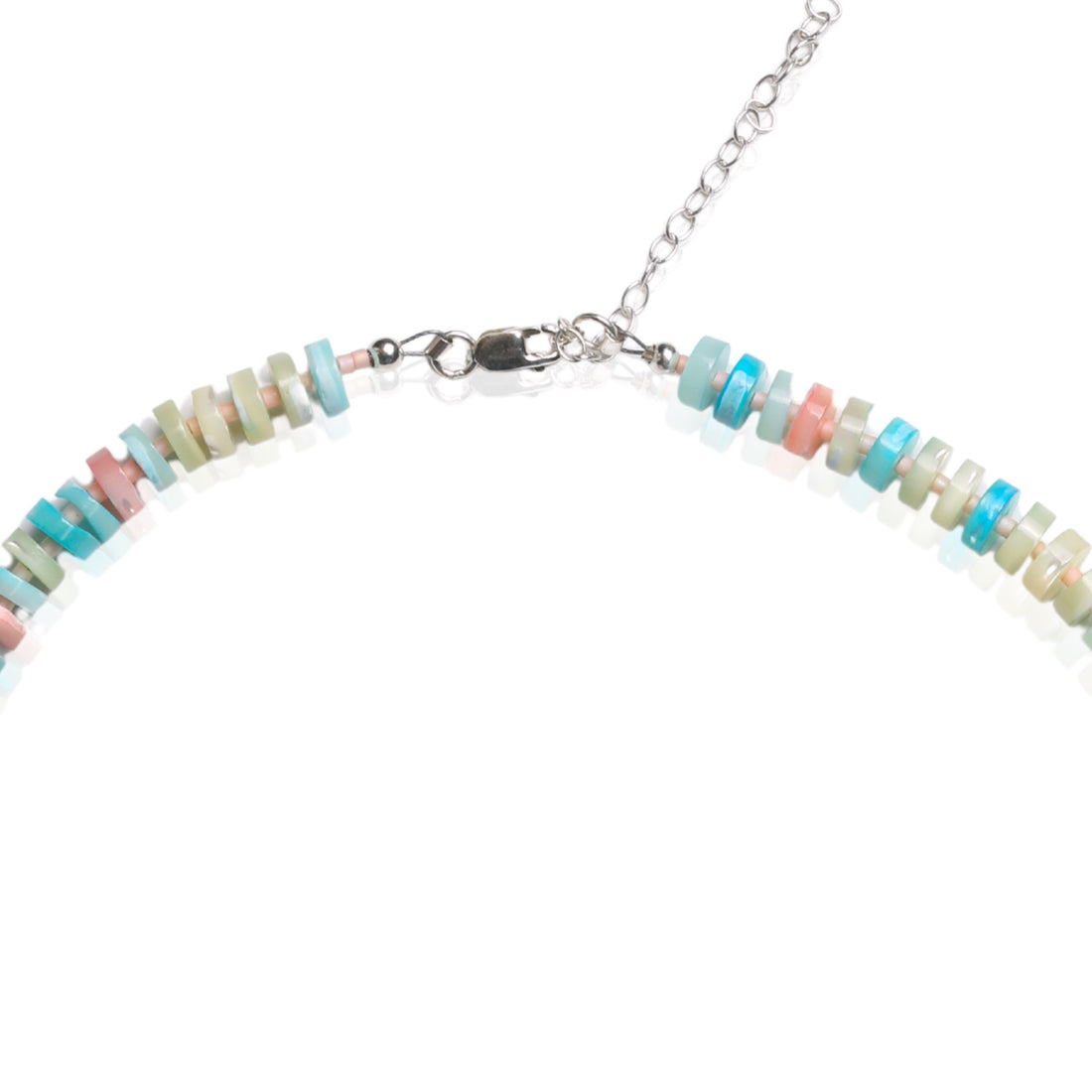 Candy Necklace and Bracelet - Peruvian Opal Pastel Rainbow Heishi
