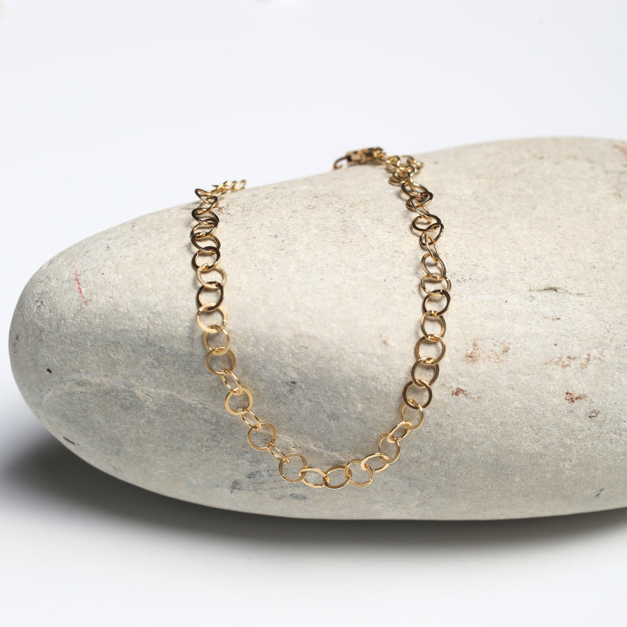 Circle Sequin Bracelet – Sterling Silver or 14k Gold Fill