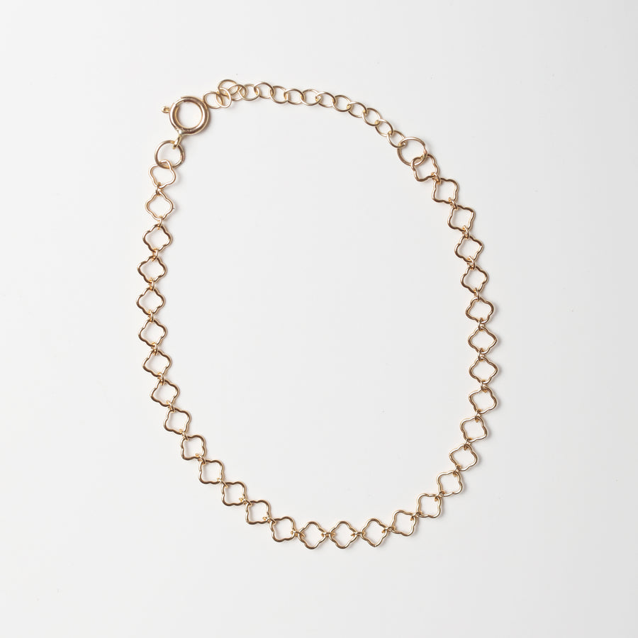 Clover Flower Chain Bracelet – 14k Gold Fill