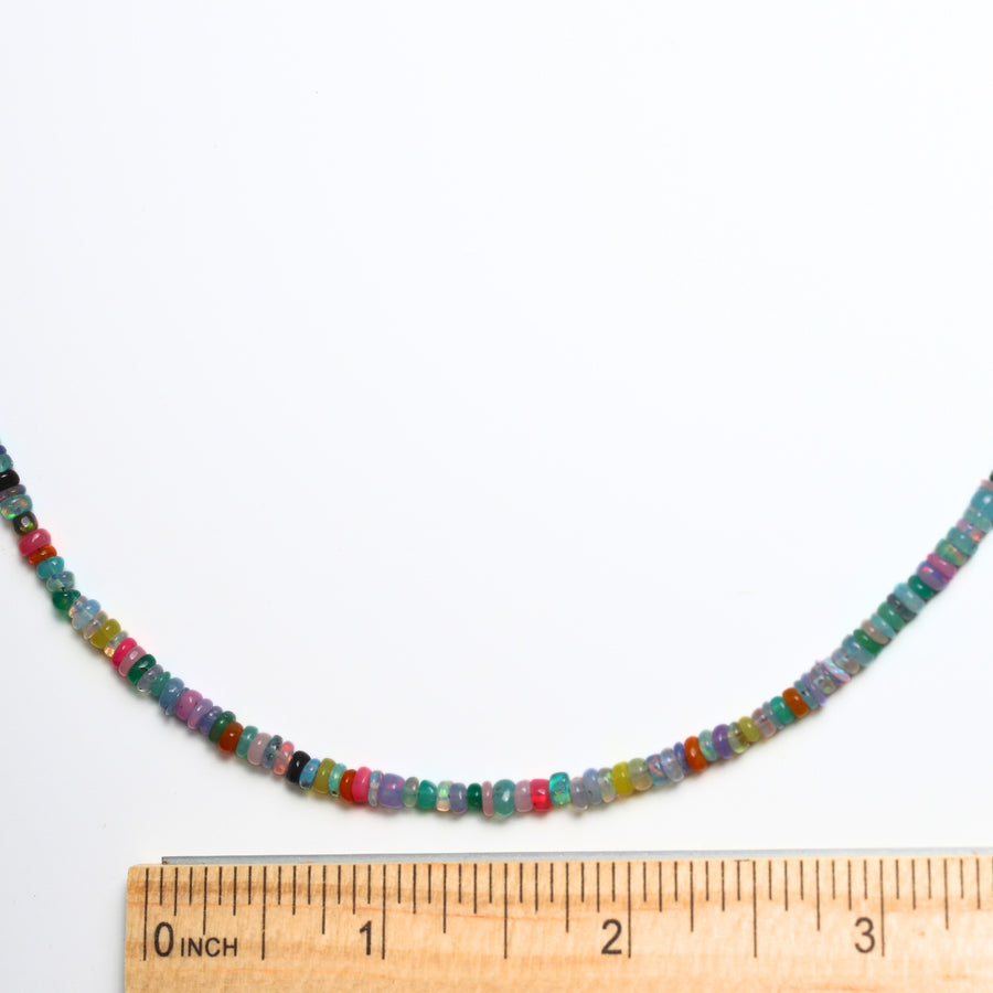 Confetti Opals Necklace - Bright Rainbow Opals