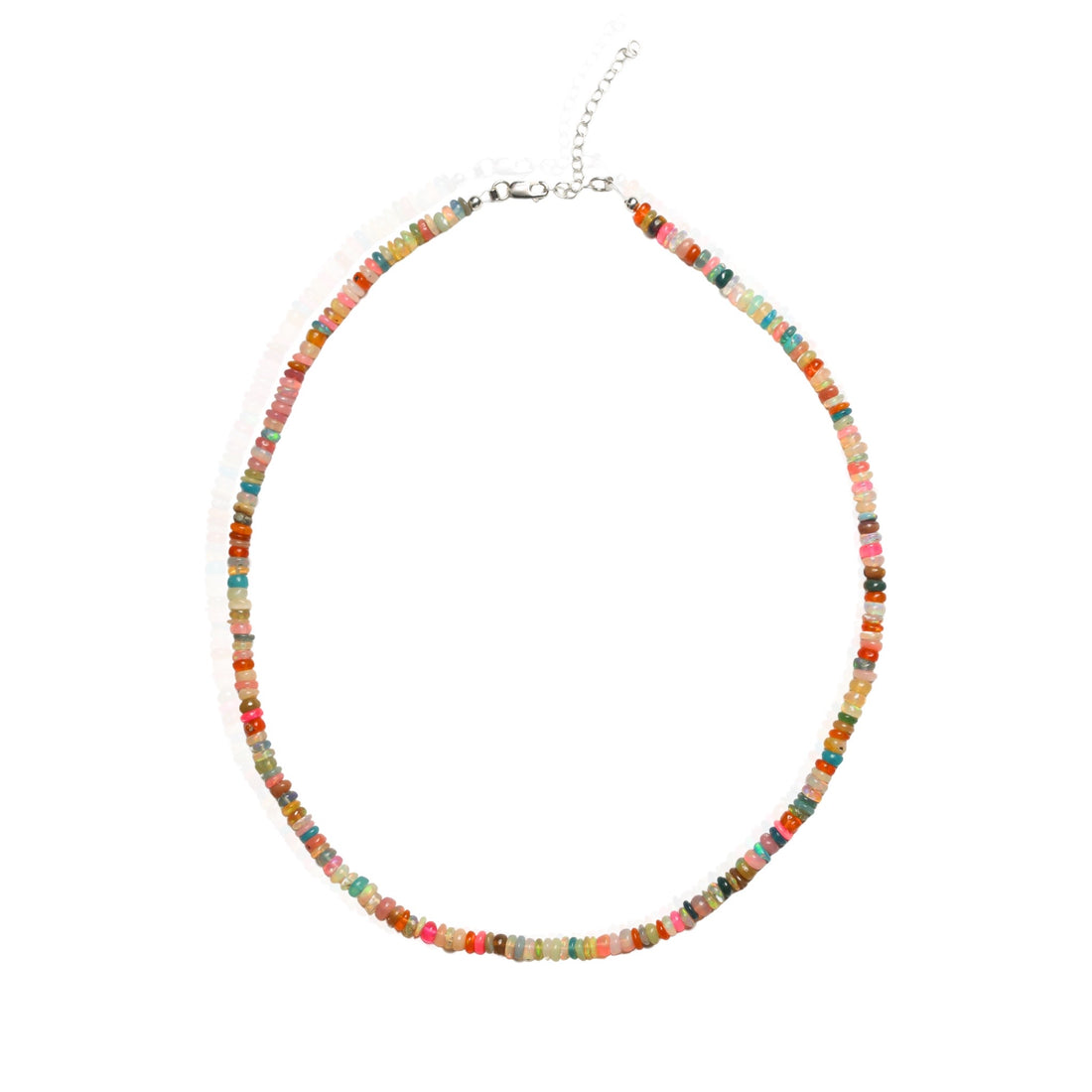 Confetti Opals Necklace - Warm Rainbow Opals