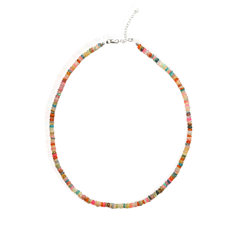 Confetti Opals Necklace - Warm Rainbow Opals