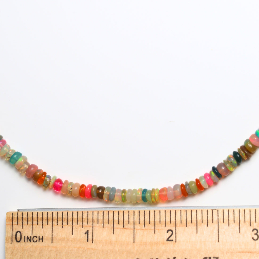 Confetti Opals Necklace - Warm Rainbow Opals