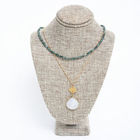 Eleos Diamond Necklace with Teardrop Stone