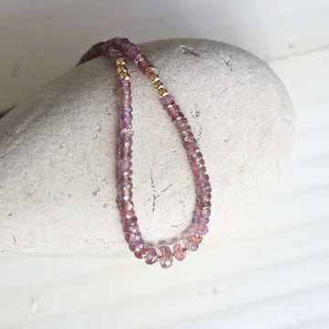 Sapphire Necklace in Sunset Purple