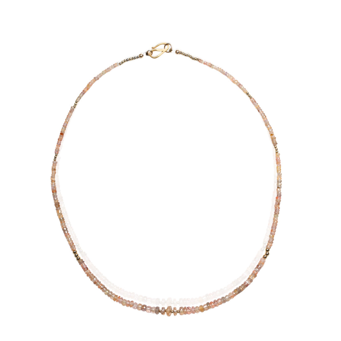 Sapphire Necklace in Sunrise Peach