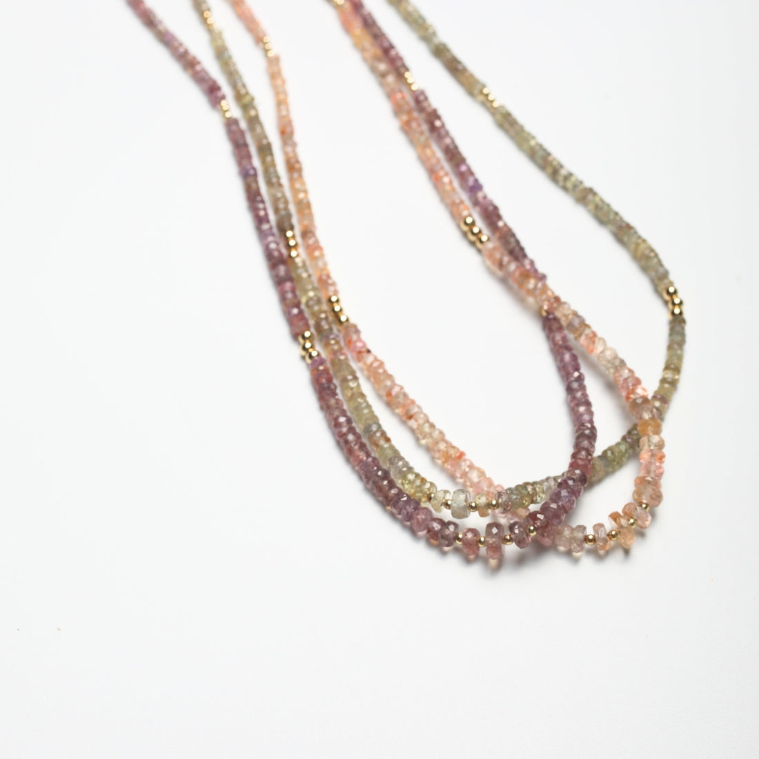 Sapphire Necklace in Sunrise Peach