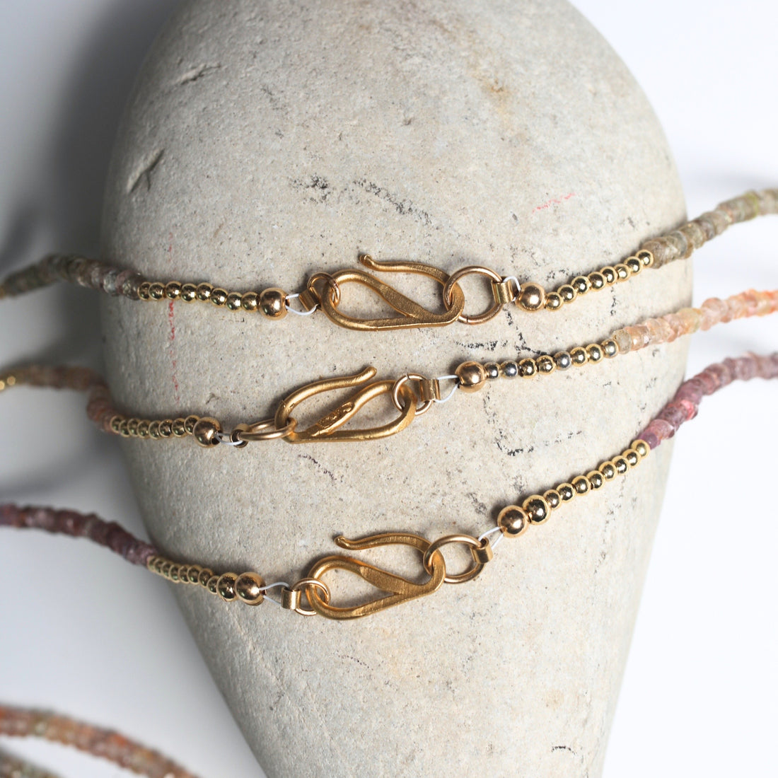 Sapphire Necklace in Sunrise Peach