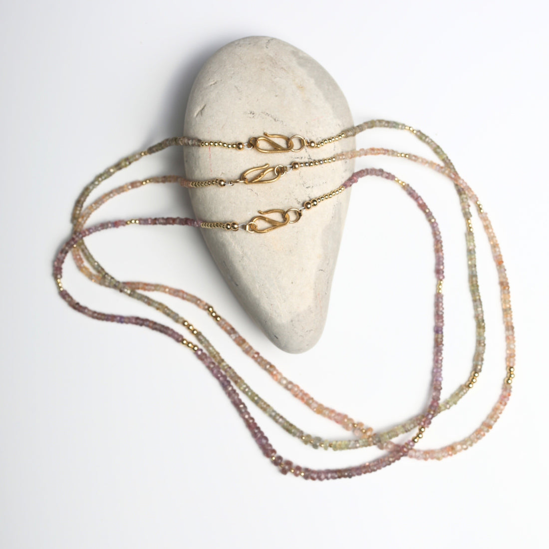 Sapphire Necklace in Sunrise Peach
