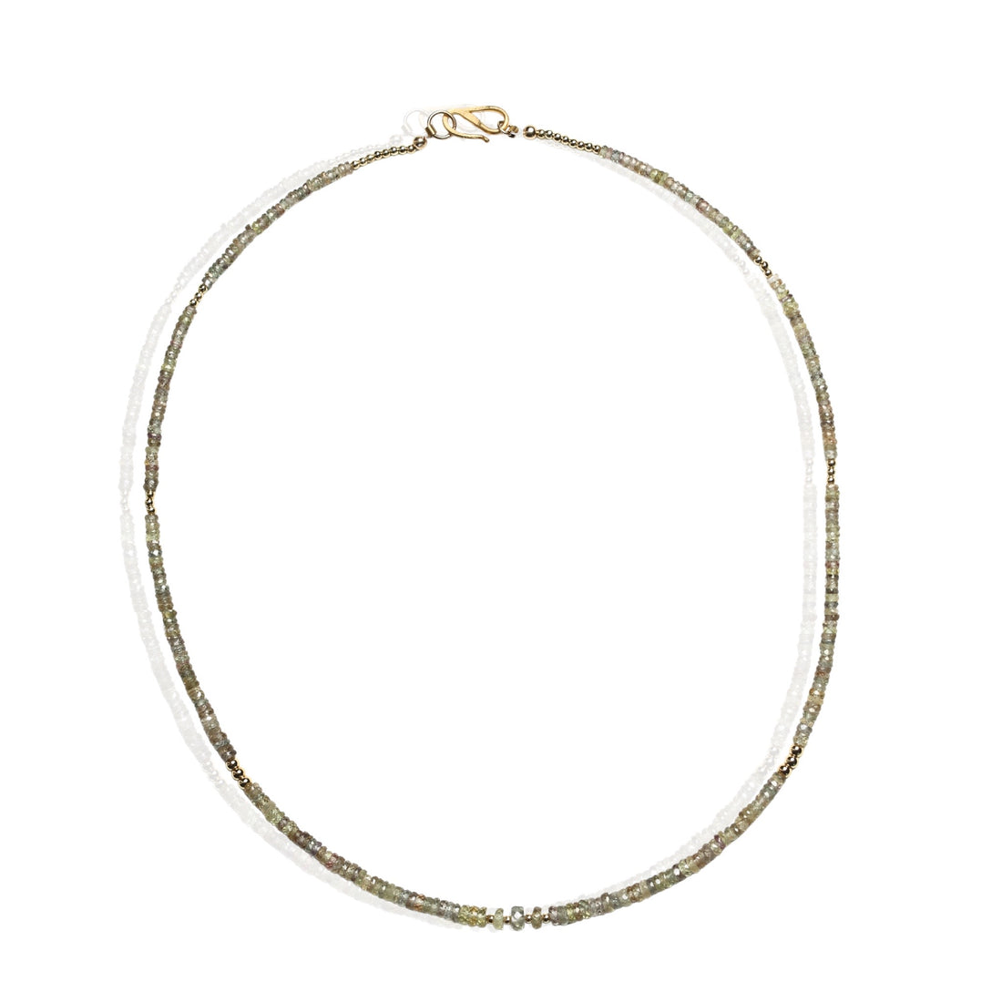 Sapphire Necklace in Green Meadow