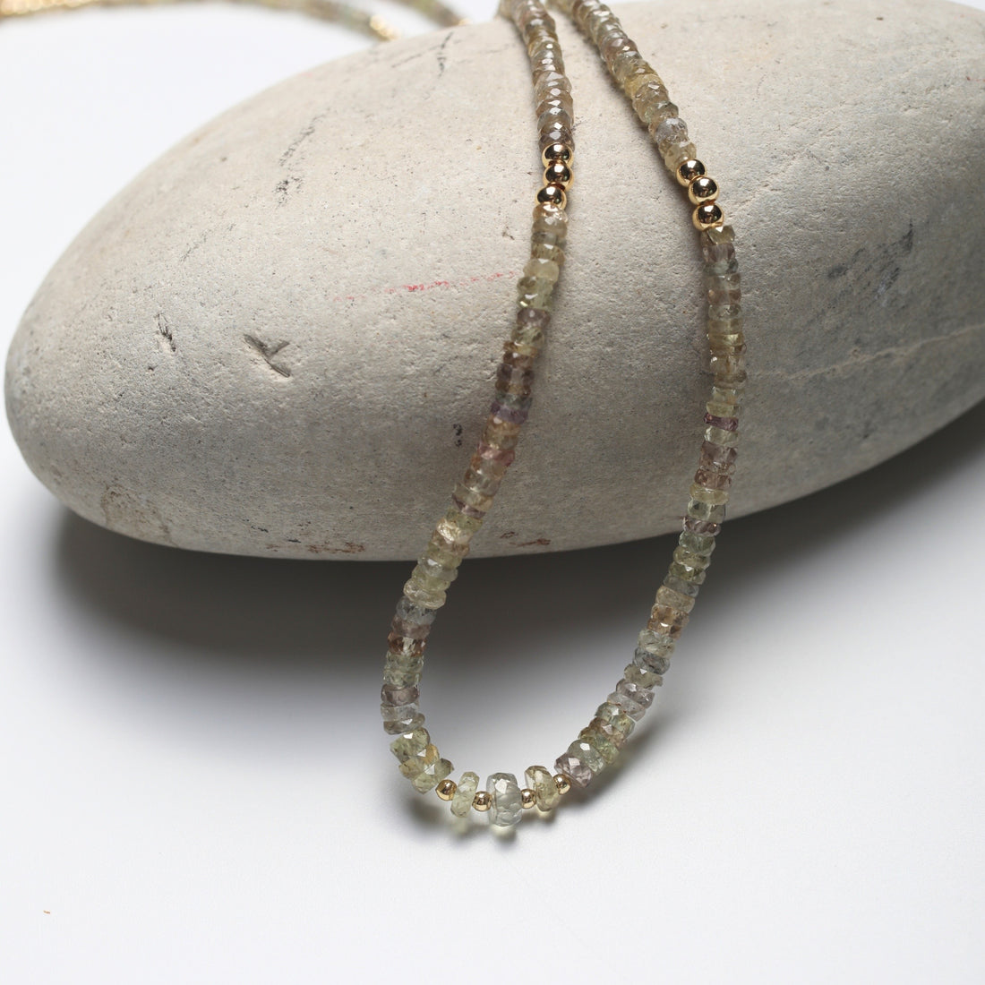 Sapphire Necklace in Green Meadow