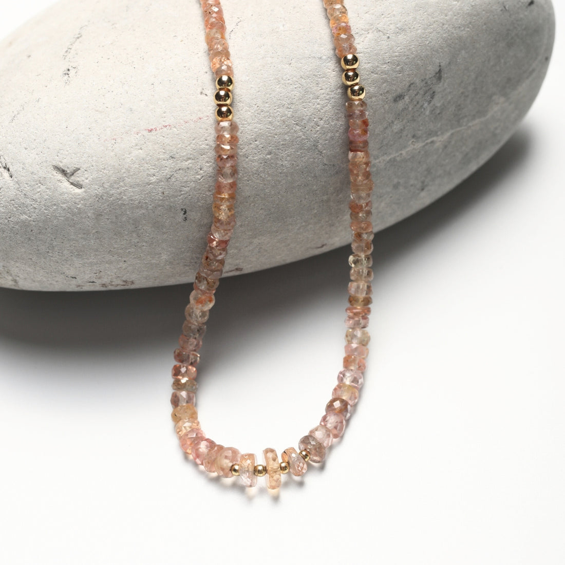Sapphire Necklace in Sunrise Peach