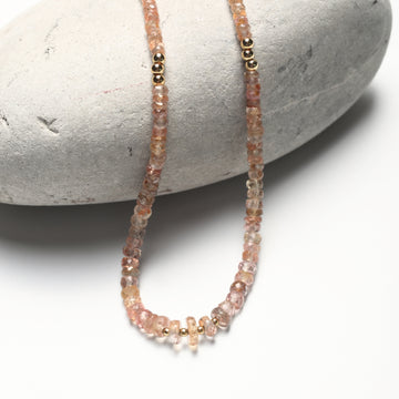 Sapphire Necklace in Sunrise Peach