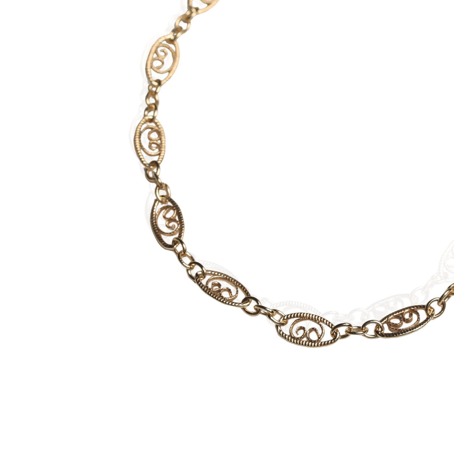 Filigree Heart Chain Bracelet – 14k Gold Fill