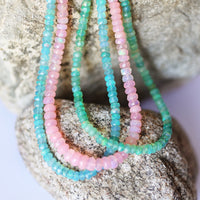 Absolutely Finest Faceted Opal Necklace in sunset colors