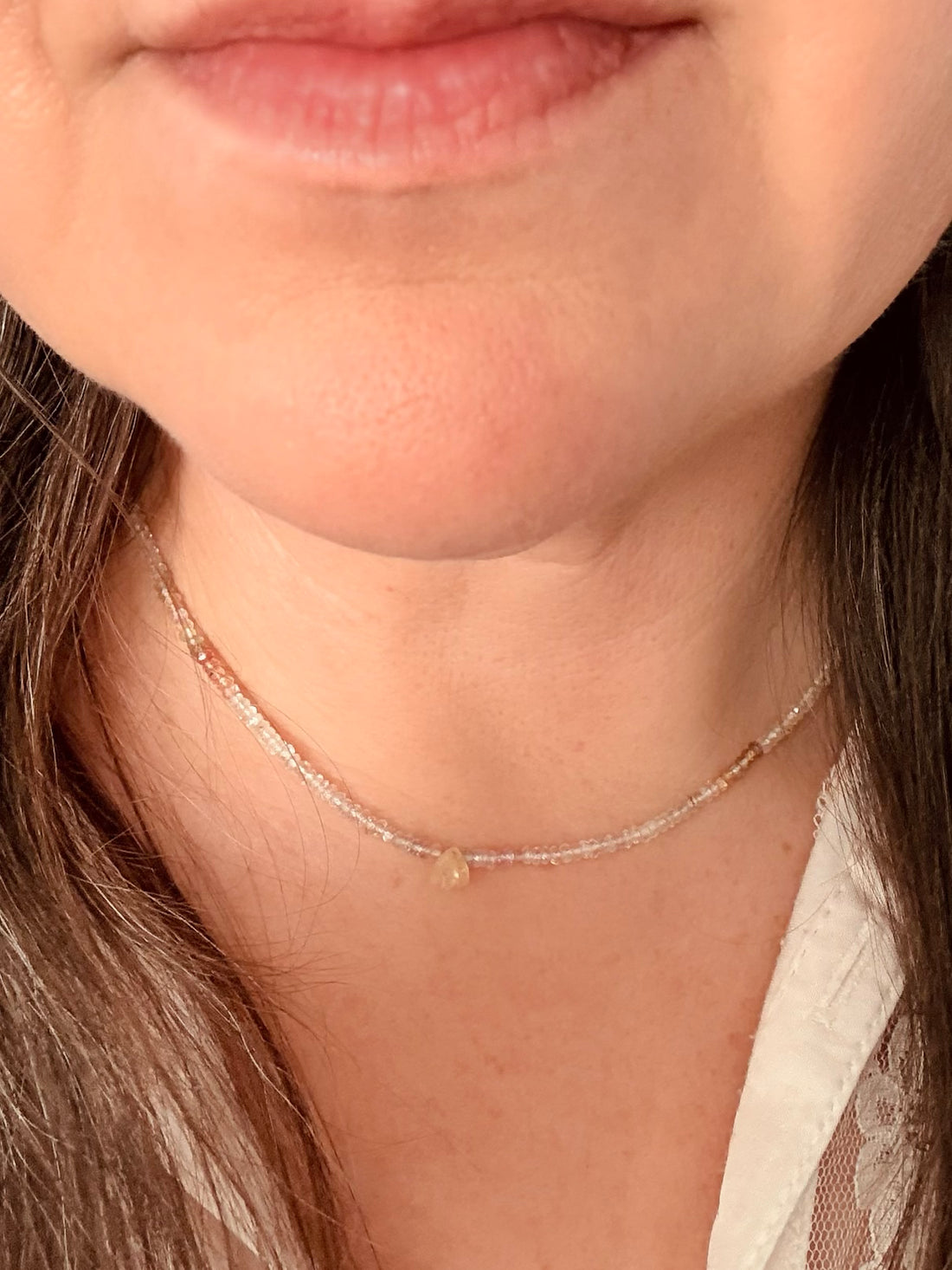 Desert Light Sapphire Gemstone Necklace - Only one