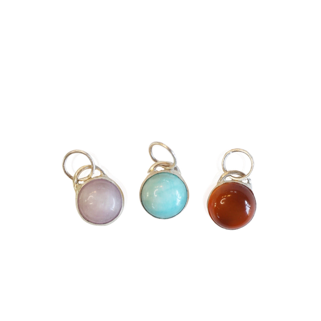 Button Gemstone Charm Necklace - Gumdrop Color Story