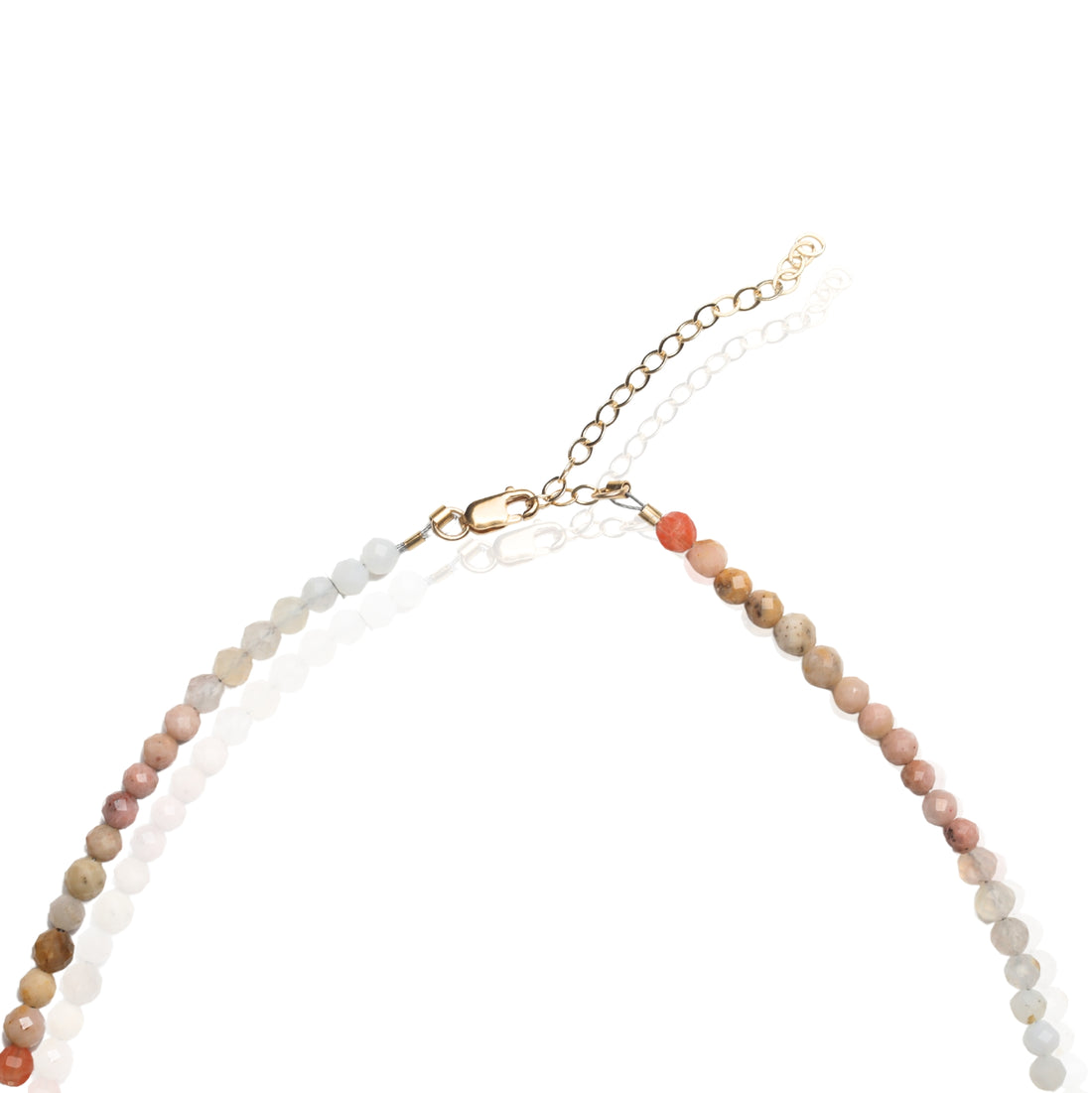 Small Pebbles Chrysoprase and Rhodochrosite Necklace
