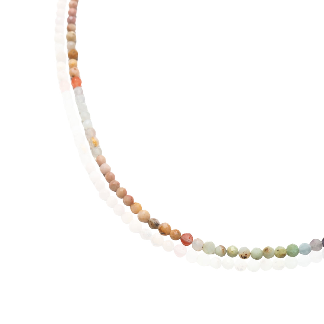 Small Pebbles Chrysoprase and Rhodochrosite Necklace