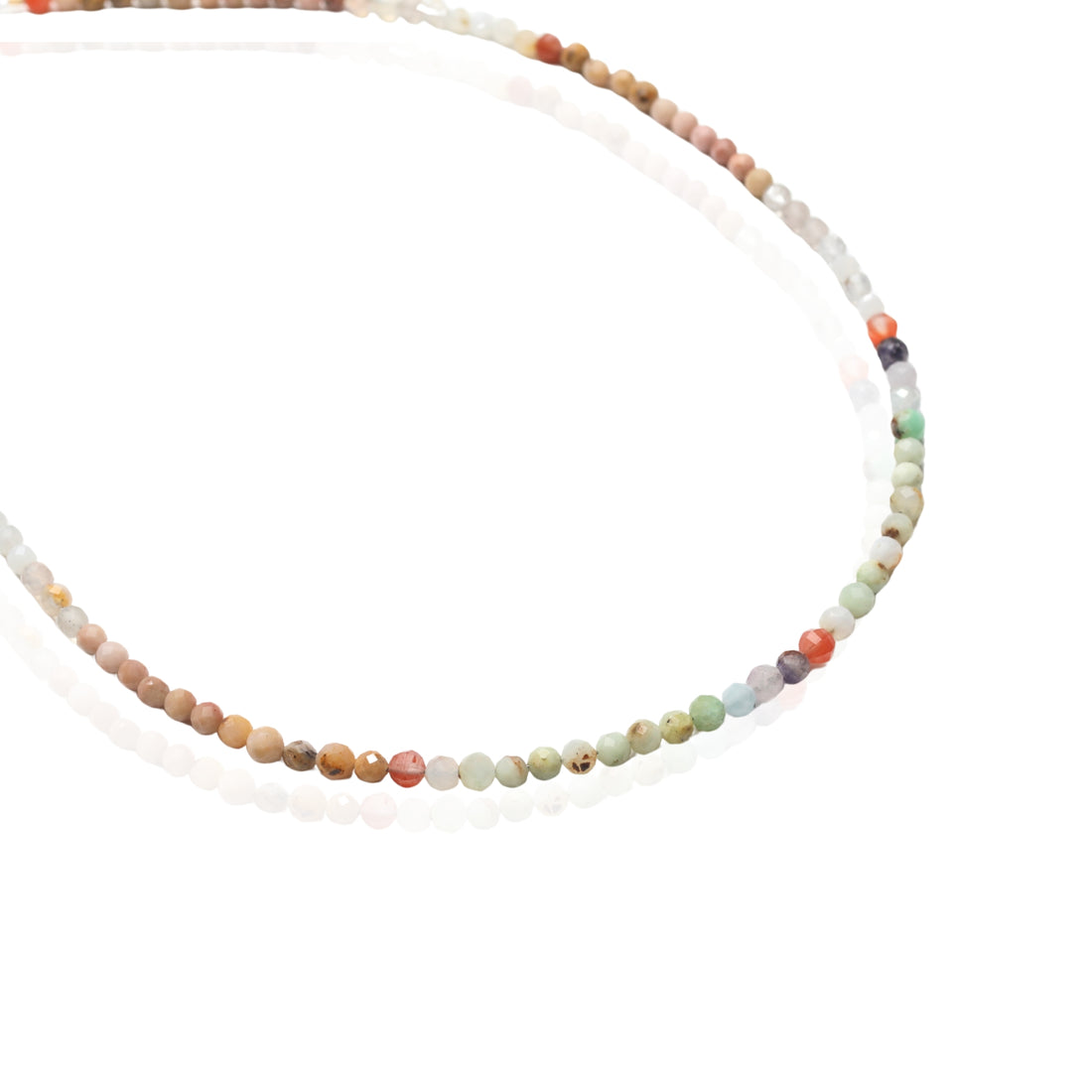 Small Pebbles Chrysoprase and Rhodochrosite Necklace