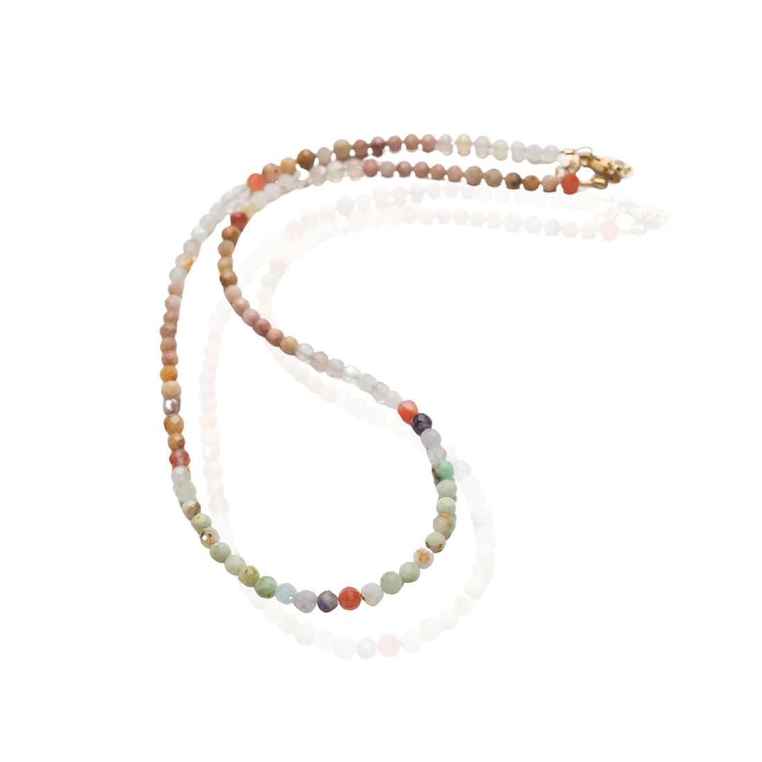 Small Pebbles Chrysoprase and Rhodochrosite Necklace