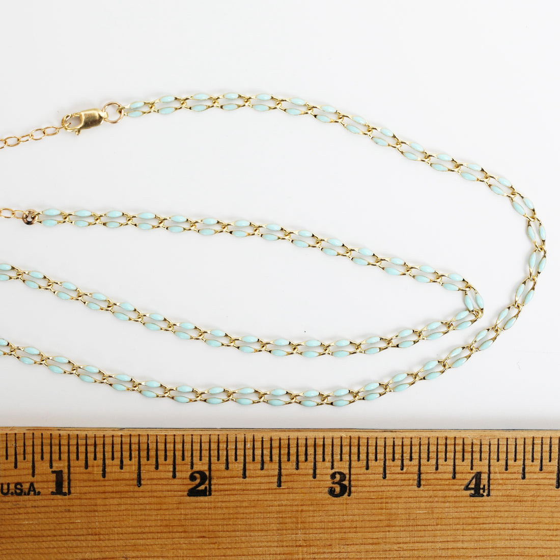 "The Malibu" Gold and Enamel Chain Necklace