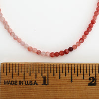 Margo Strawberry Quartz Beaded Necklace