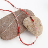 Margo Strawberry Quartz Beaded Necklace