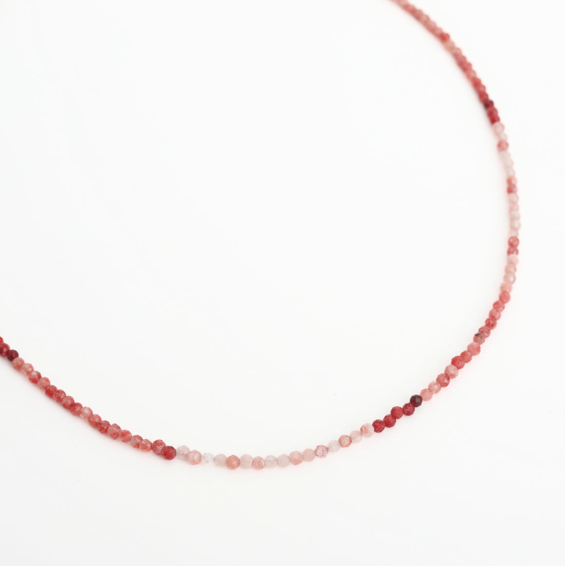 Margo Strawberry Quartz Beaded Necklace