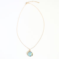 Misty Drop Gemstone Charm Necklace