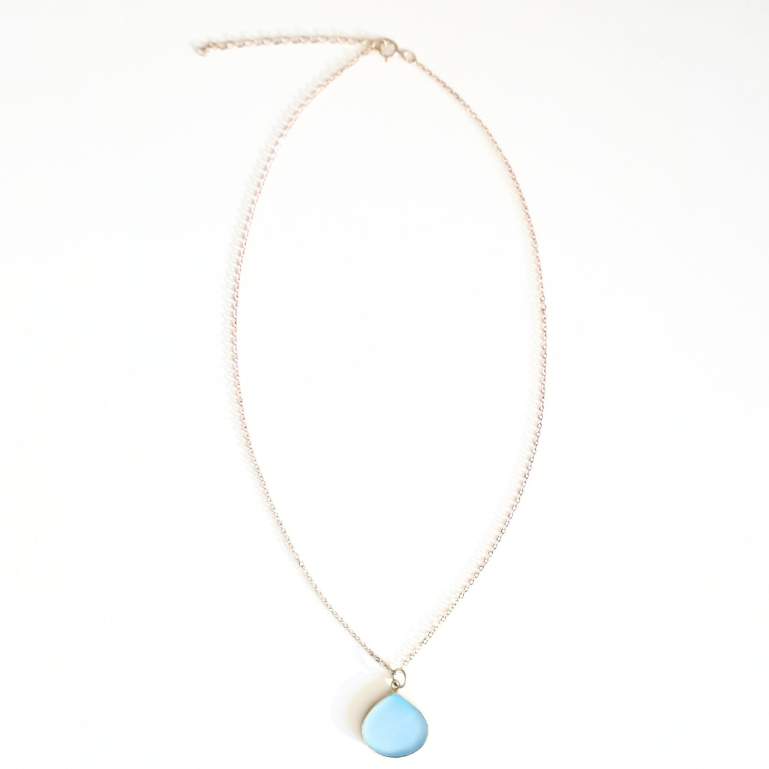 Misty Drop Gemstone Charm Necklace