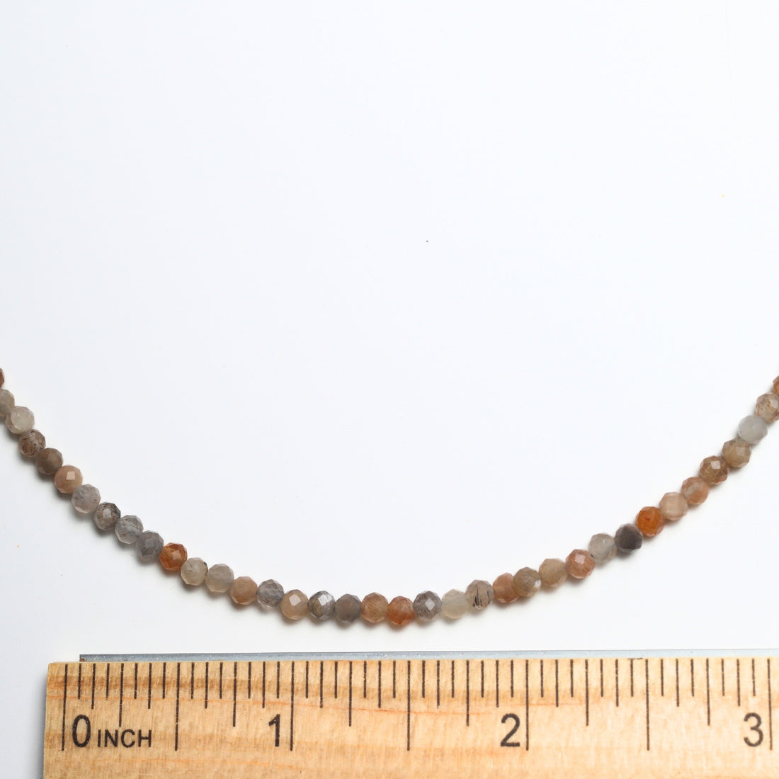 Small Pebbles Peach and Grey Moonstone Necklace