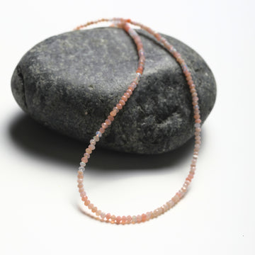 Tiny Pebbles Pink Opal Necklace