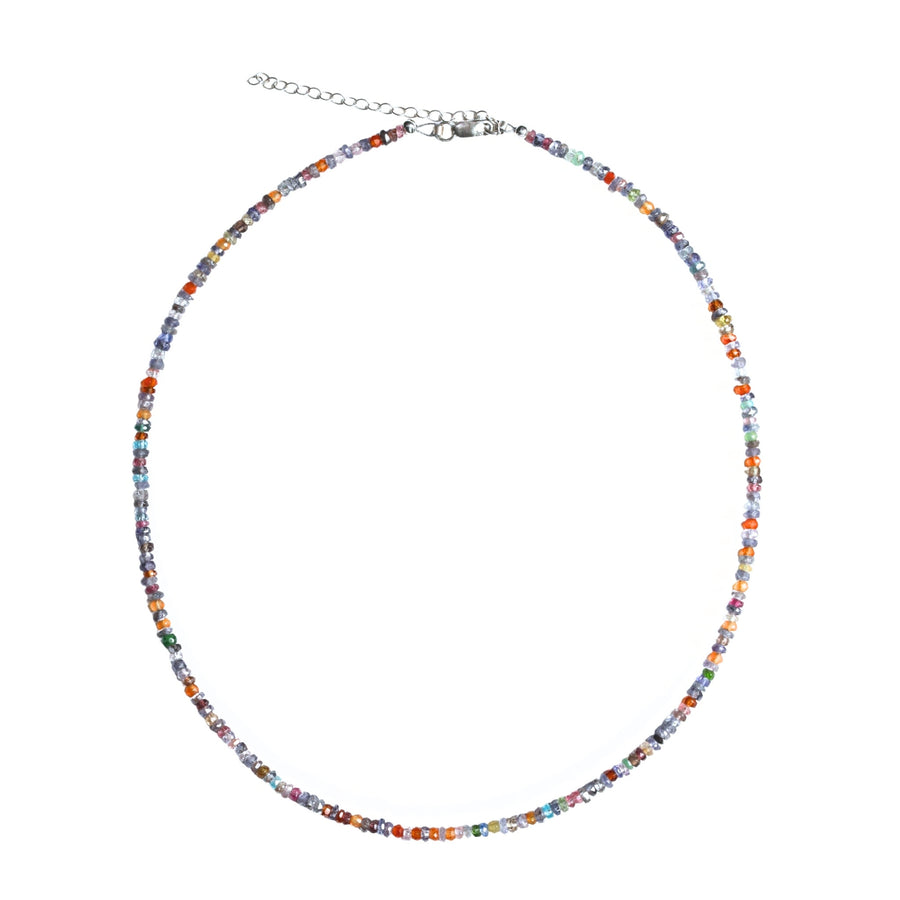 Tiny Pebbles Tanzanite Mixed Semi-Precious Stones Necklace