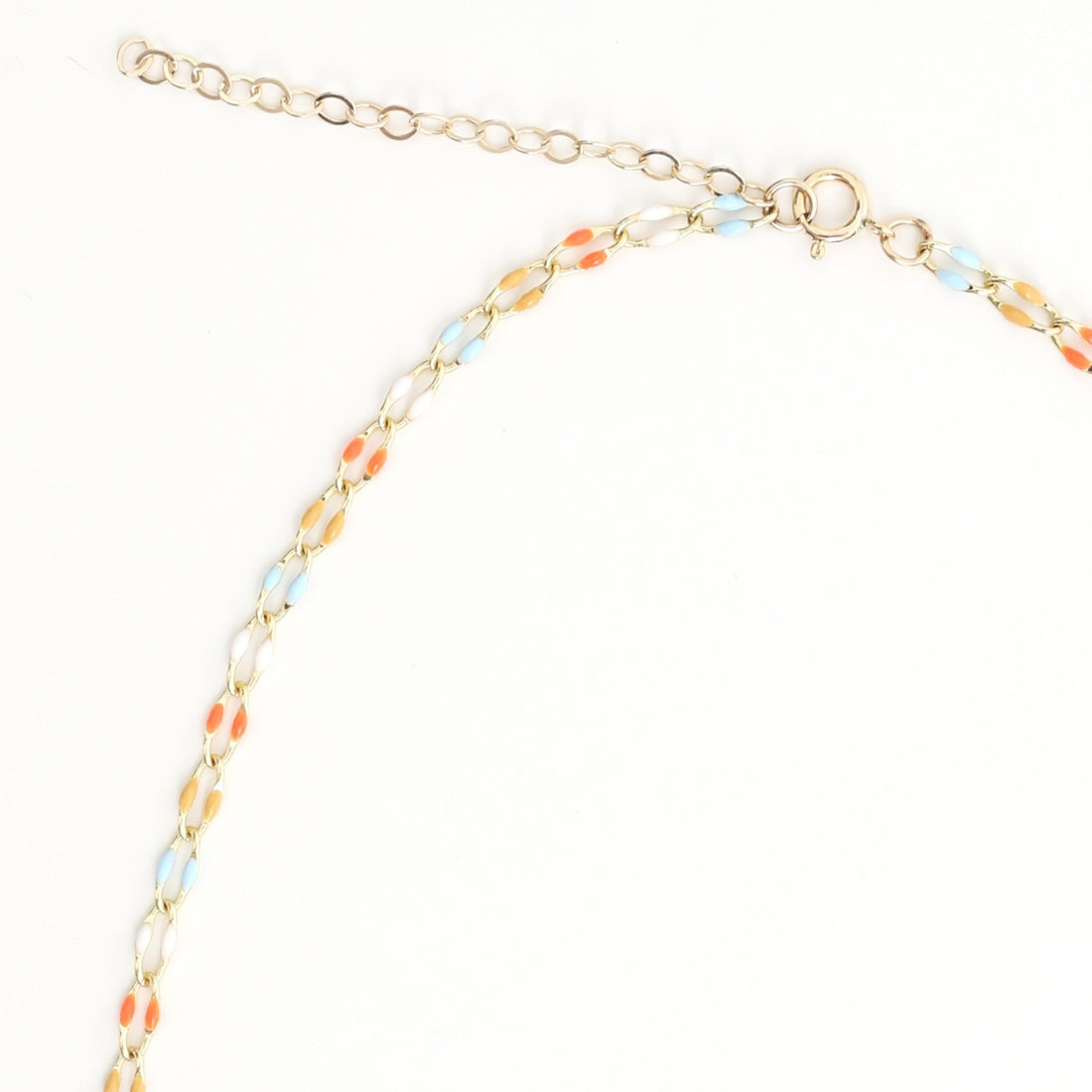 "The Topanga" Gold and Enamel Chain Necklace
