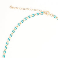 "The Topanga" Enamel and Gold Chain Bracelet
