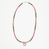 Watermelon Love Necklace with All We Need Is Love Pendant